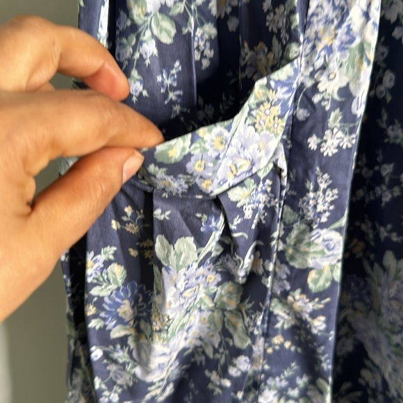 Laura Ashley floral print midi dress cotton size 8 - Picture 5 of 10